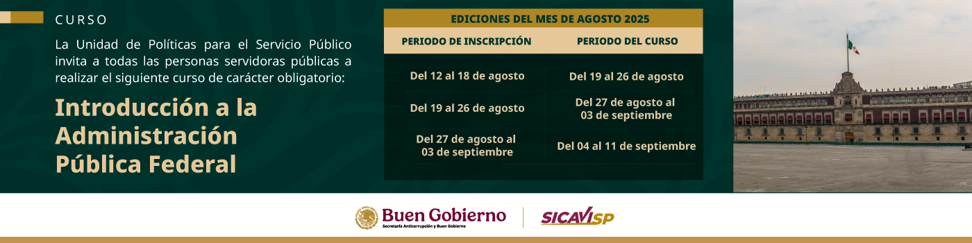Carrusel-Introducción a la Administración Pública Federal-SICAVISP