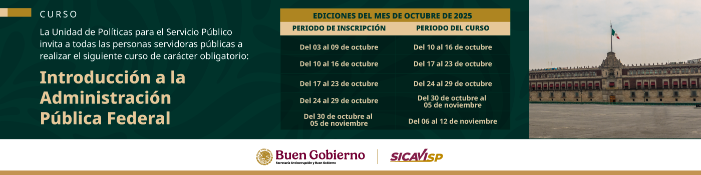 Carrusel-Introducción a la Administración Pública Federal-SICAVISP